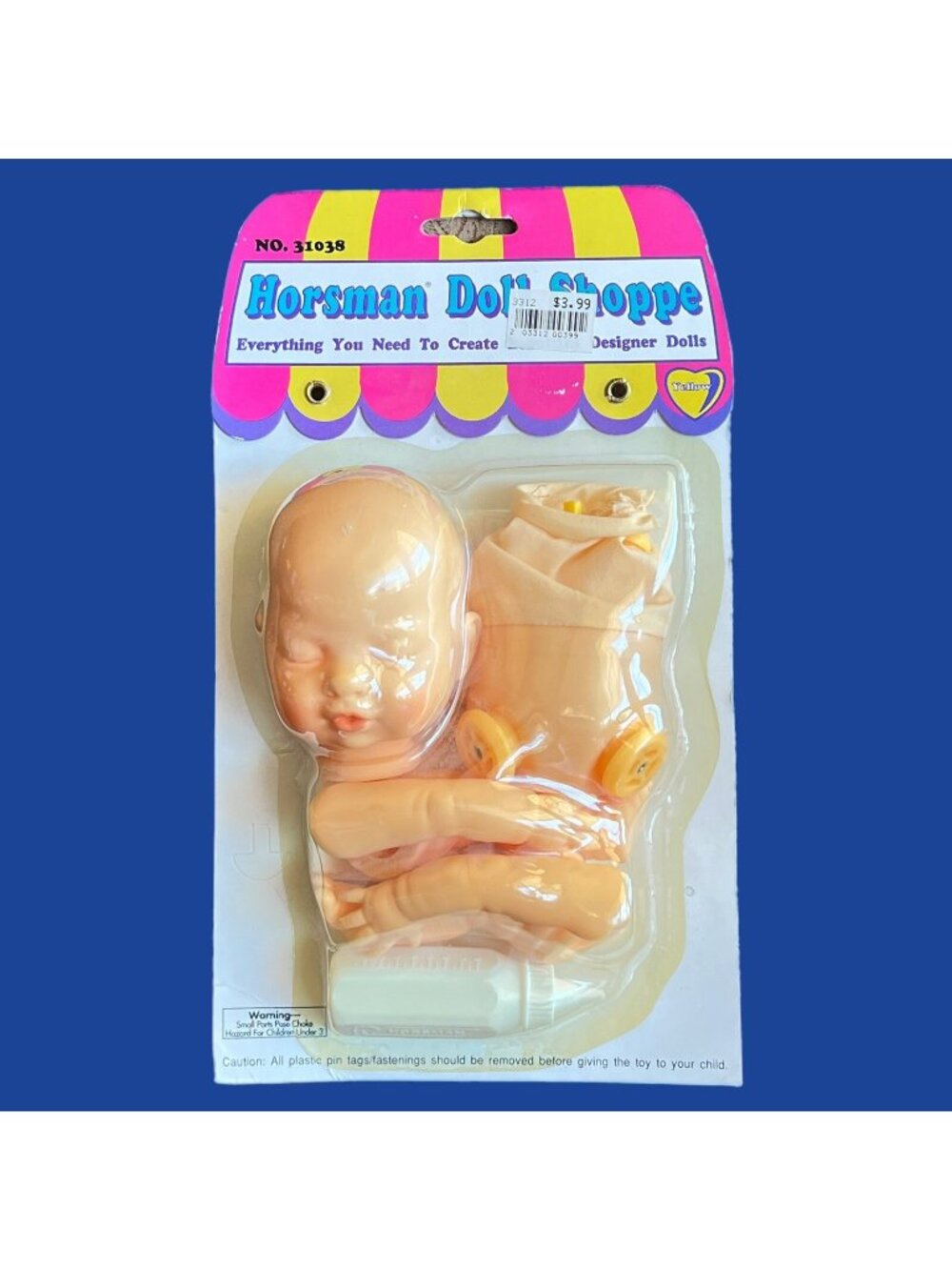 Vintage 1993 Horsman Doll Shoppe 10" Baby Making Kit Set Drink Wet Bottle Gata